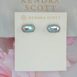 Kendra Scott Ellie Silver Stud Earrings in Dichroic Glass